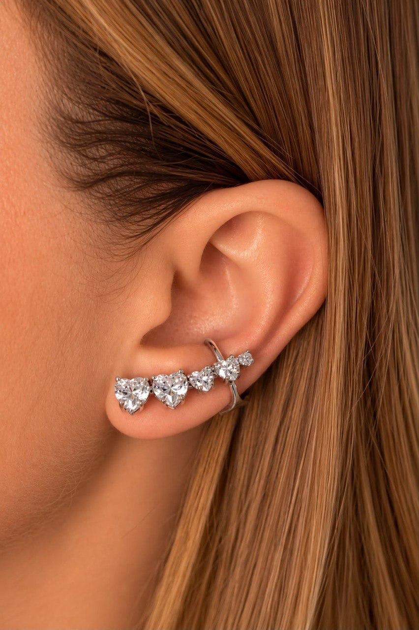 Earcuff Ponto de luz no ródio